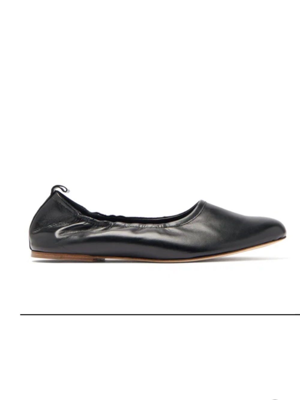 A.P.C. Rosa Elasticated Leather Ballet Flats Womens 10.5-11